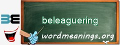 WordMeaning blackboard for beleaguering